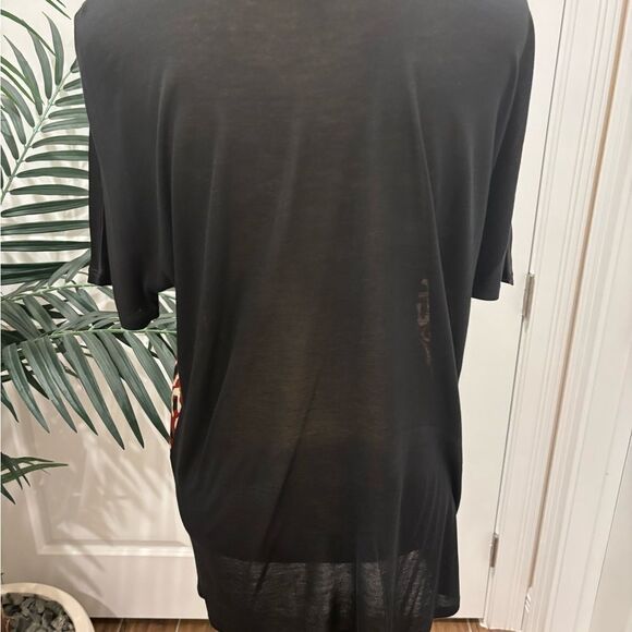 Gucci silk red black leopard t shirt size M - Picture 4 of 8